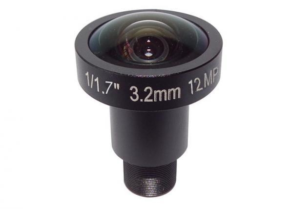 1/1.7&quot; 3.2mm 12Megapixel M12 mount 160degree wide angle lens, 4K lens for 1/1.7&quot; 1/1.8&quot; 1/2.3&quot; sensors