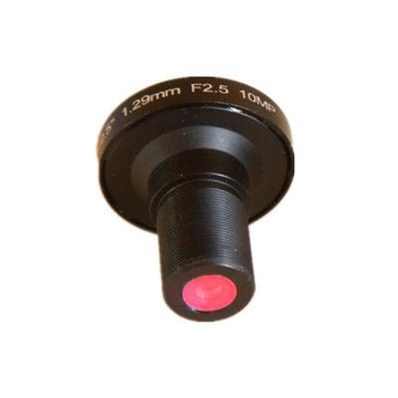 1/2.5" 1.29mm 10Megapixel M12x0.5 mount 185degree Fisheye Lens, IR CUT 4K fisheye lens for 360VR