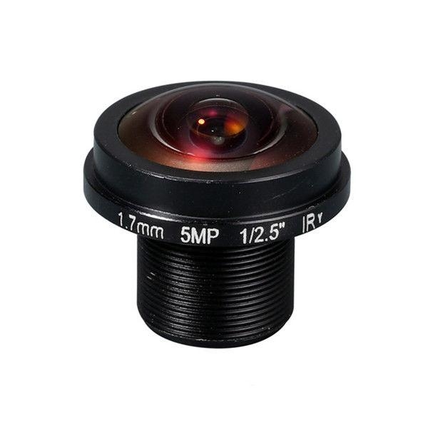 1/2.5" 1.7mm F2.0 5MP Megapixel M12*0.5 mount 185degree IR Fisheye Lens, 360VR panoramic lens