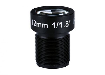 1/1.8" 12mm Megapixel F1.8 S Mount M12x0.5 Non-Distortion IR Board Lens