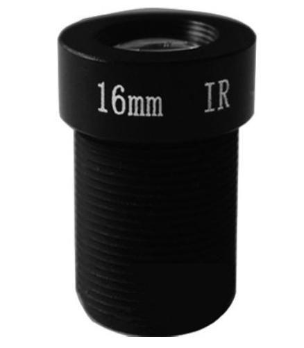 1/2&quot; 16mm 5Megapixel M12x0.5 S mount low distortion fixed focal lens, economic 16mm MTV lens