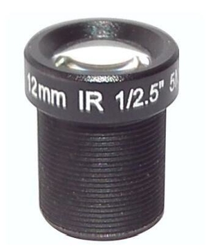 1/2.5&quot; 4mm/6mm/8mm/12mm F2.0 5Megapixel M12x0.5 S-mount fixed focal lens, prime lens for security cameras