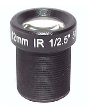 1/2.5" 4mm/6mm/8mm/12mm F2.0 5Megapixel M12x0.5 S-mount fixed focal lens, prime lens for security cameras