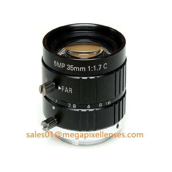 2/3&quot; 35mm F1.7 5Megapixel Manual IRIS C Mount Industrial FA Lens, 35mm 5MP Non Distortion Industrial Lens